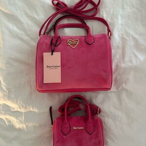 Juicy Couture Vibrant Pink Satchel Set